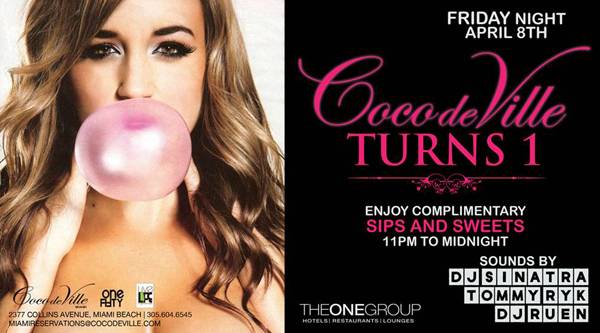 Tonight: Coco de Ville’s One Year Anniversary Celebration