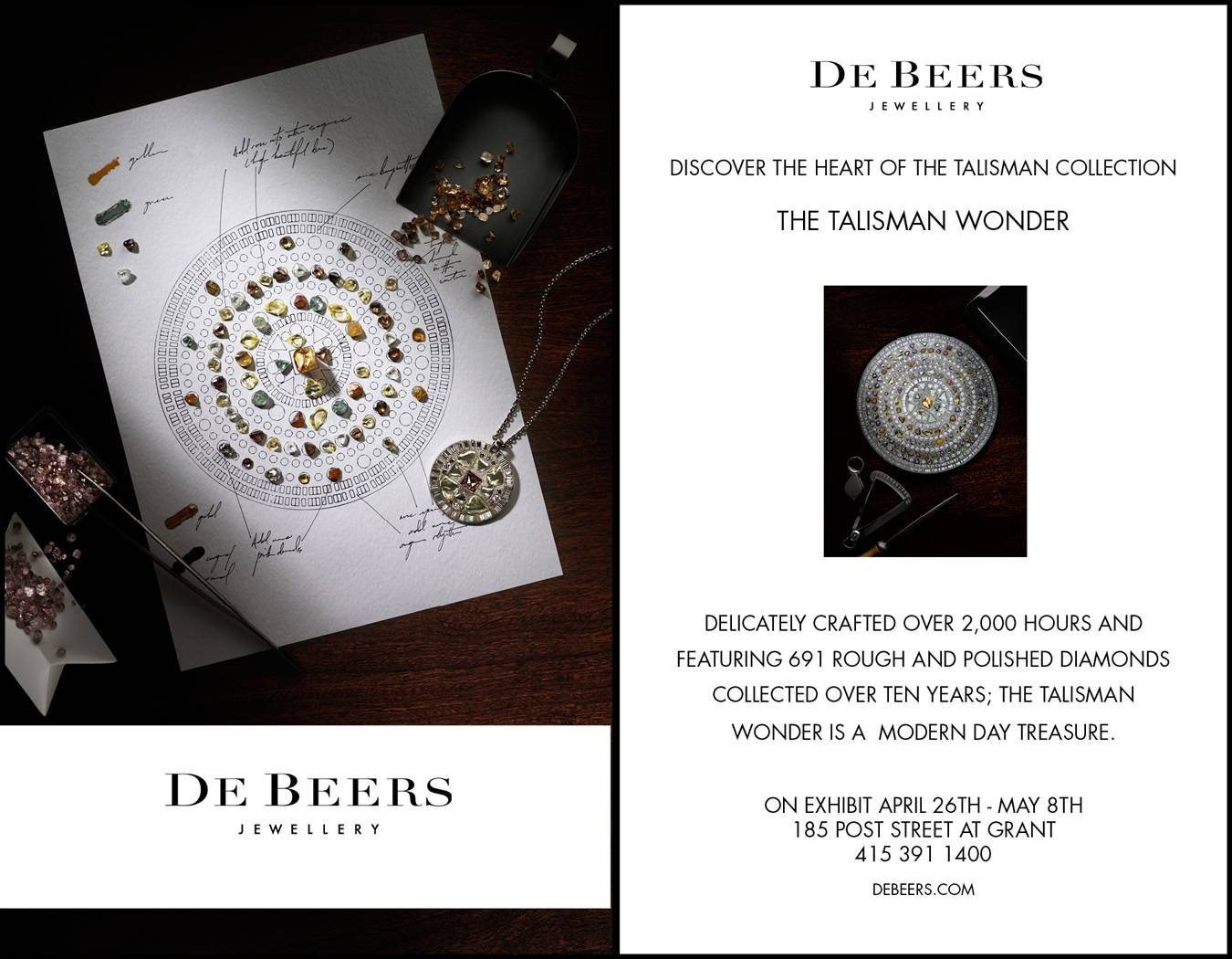 De Beers Hosts Talisman Wonder Exhibit at San Francisco Boutique