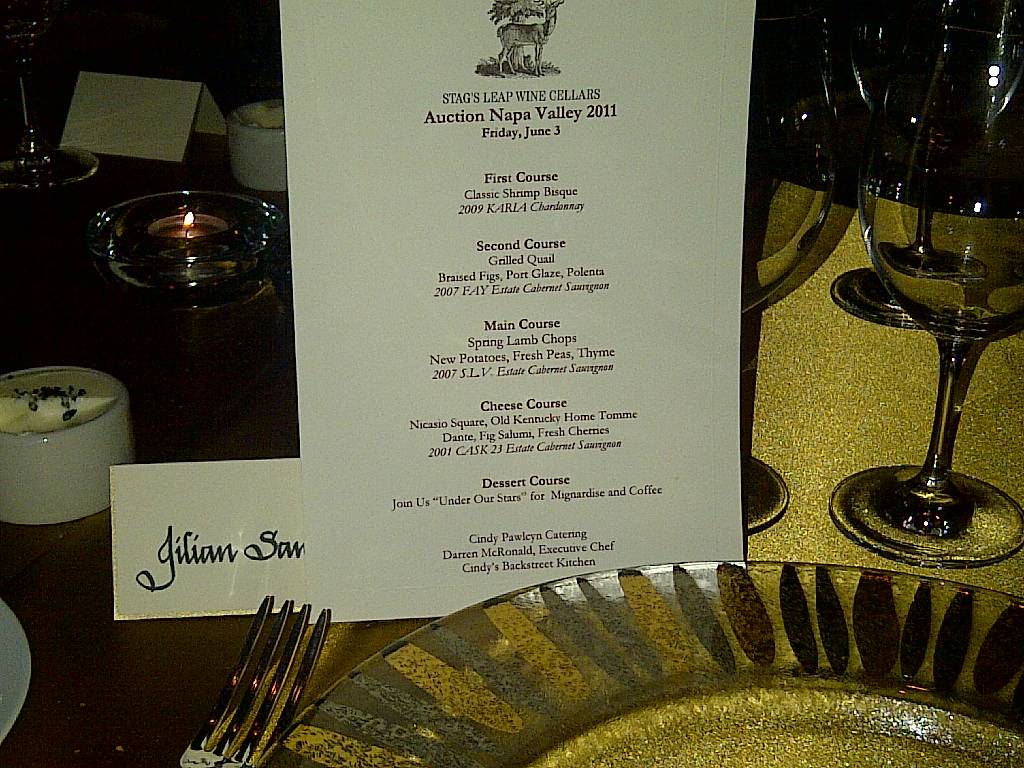 Auction Napa Valley: An Intimate Dinner at Stag’s Leap Wine Cellars