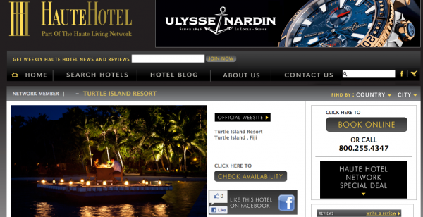Turtle Island Resort in Fiji