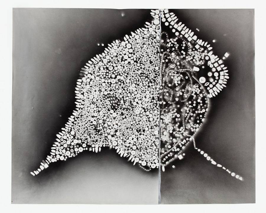 Shapero, Mosaic drawing vision (black white and silver),