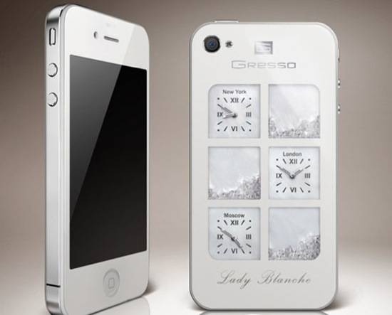 Haute Toys: Gresso’s $30K ‘Lady Blanche’ Diamond-and-Pearl White iPhone 4