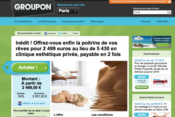 Haute MD: Groupon Selling Breast Implants