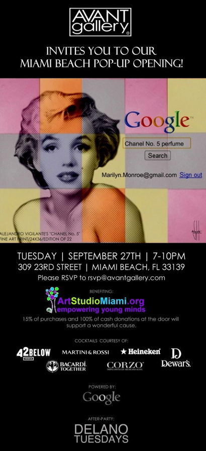 Miami Beach Pop-Up Opening at Avant Gallery