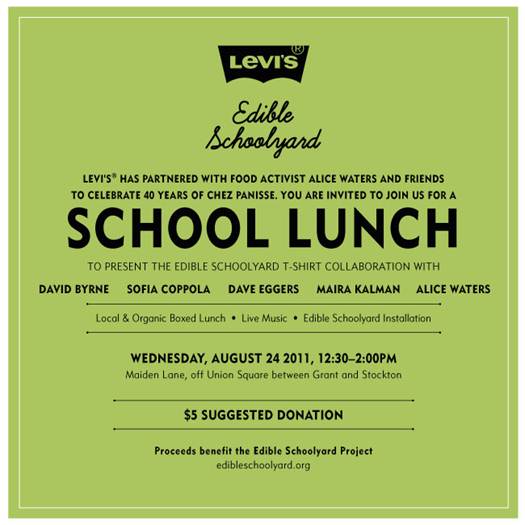 The Levi’s® Brand And Alice Waters Join Forces In Support of Edible Education