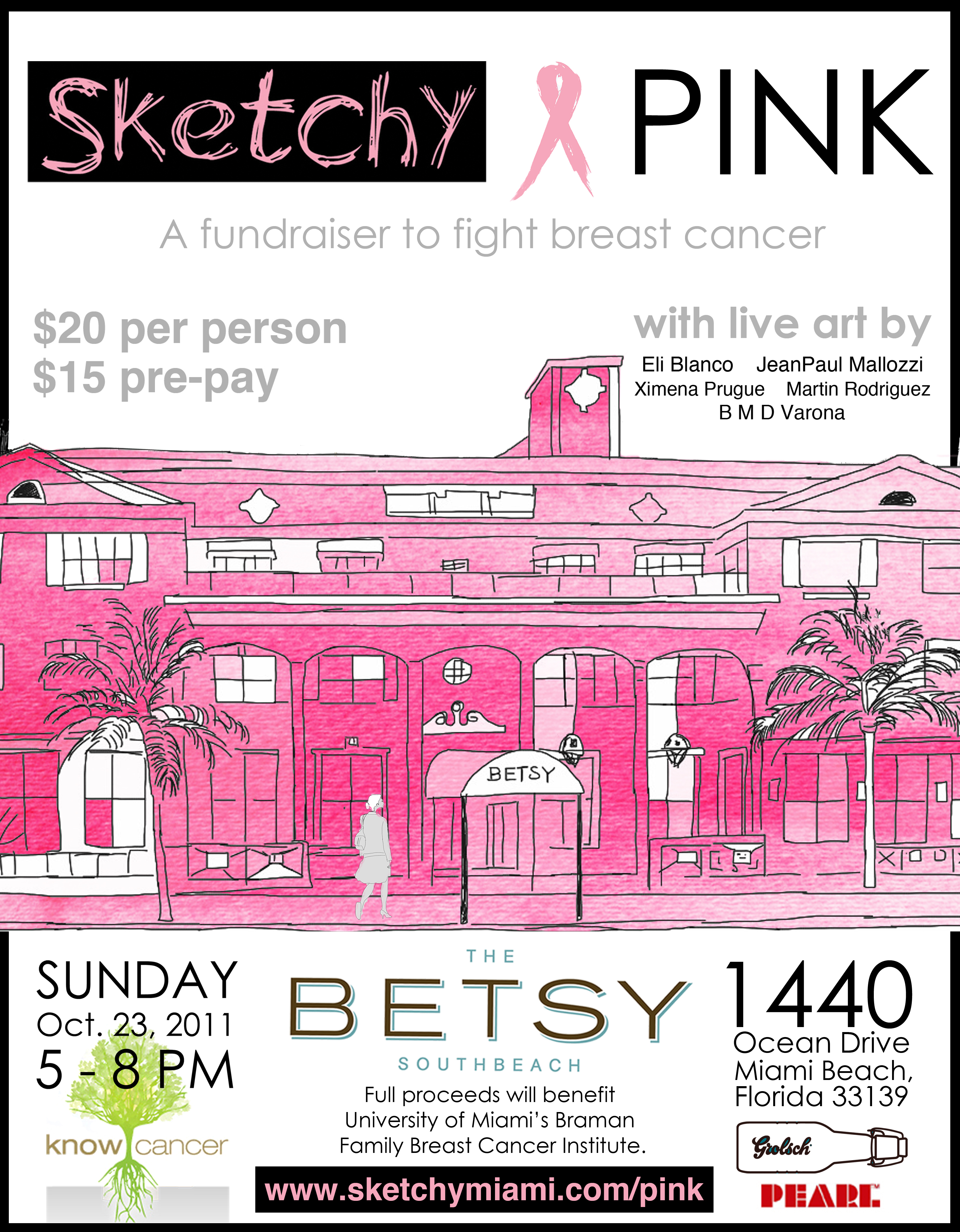 Sketchy Pink and Betsy South Beach Support the Pink Cause with a Fundraiser Sunday, October 23