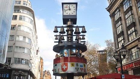 The Swiss Glockenspiel returns to Leicester Square