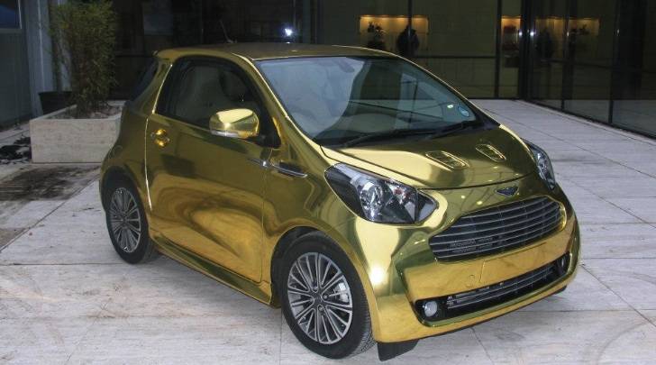 Golden Aston Martin