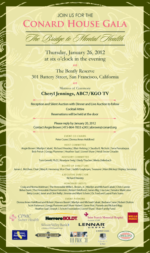 Conard House Fundraising Gala Only One Day Away