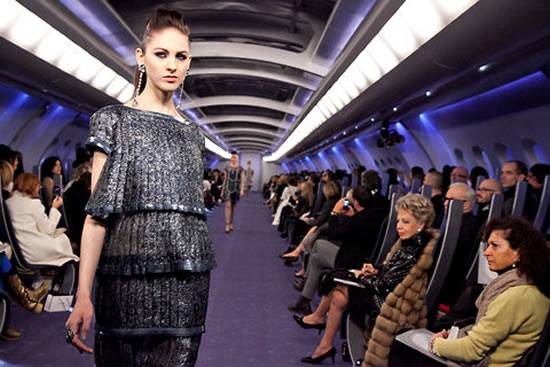 Karl Lagerfeld Hosts Luxury Aircraft-Themed Fashion Show