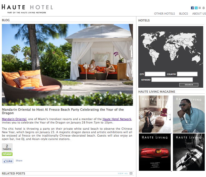 You’re Invited: Follow the Haute Hotel Network for News on Parties at the Hautest Hotels in the World
