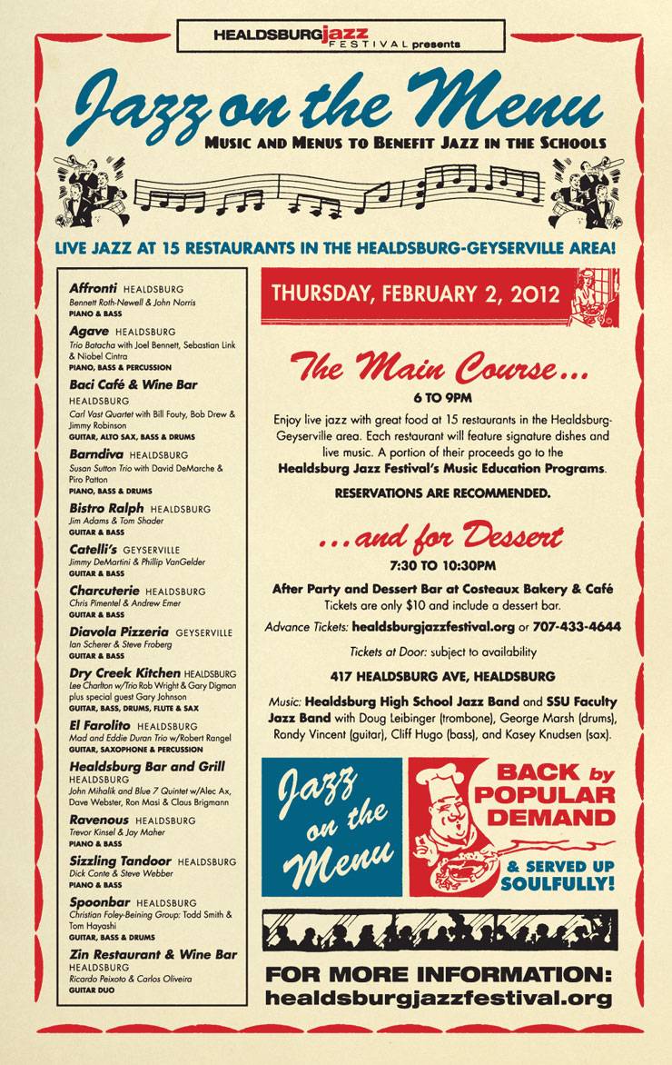 Bay Area Restaurants Feature Live Jazz To Help School Programs
