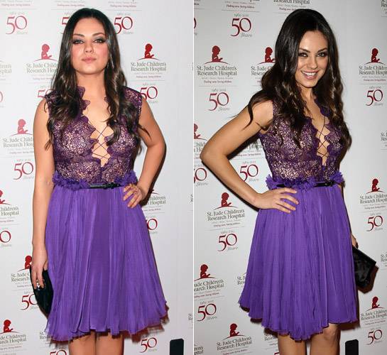 New Dior Girl Mila Kunis Dazzles in Purple at Children’s Hospital Gala