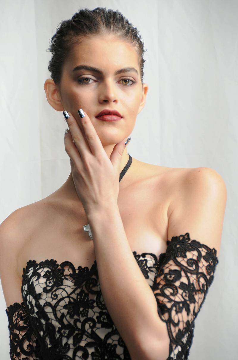 New York Fashion Week: Metallic Manicures At Behnaz Sarafpour