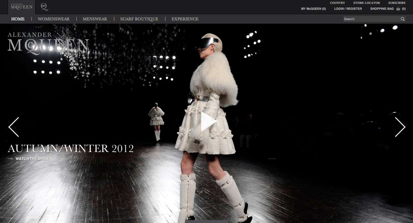 Haute Couture: Alexander McQueen’s Website Expands E-Commerce