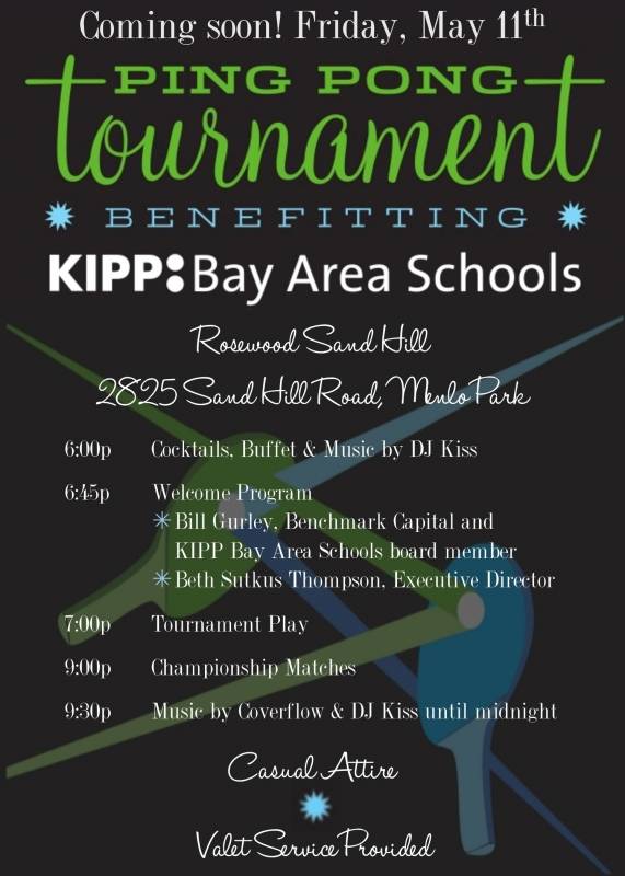 Haute Event: Bay Area Companies First-Ever Face Off at KIPP Ping Pong Benefit