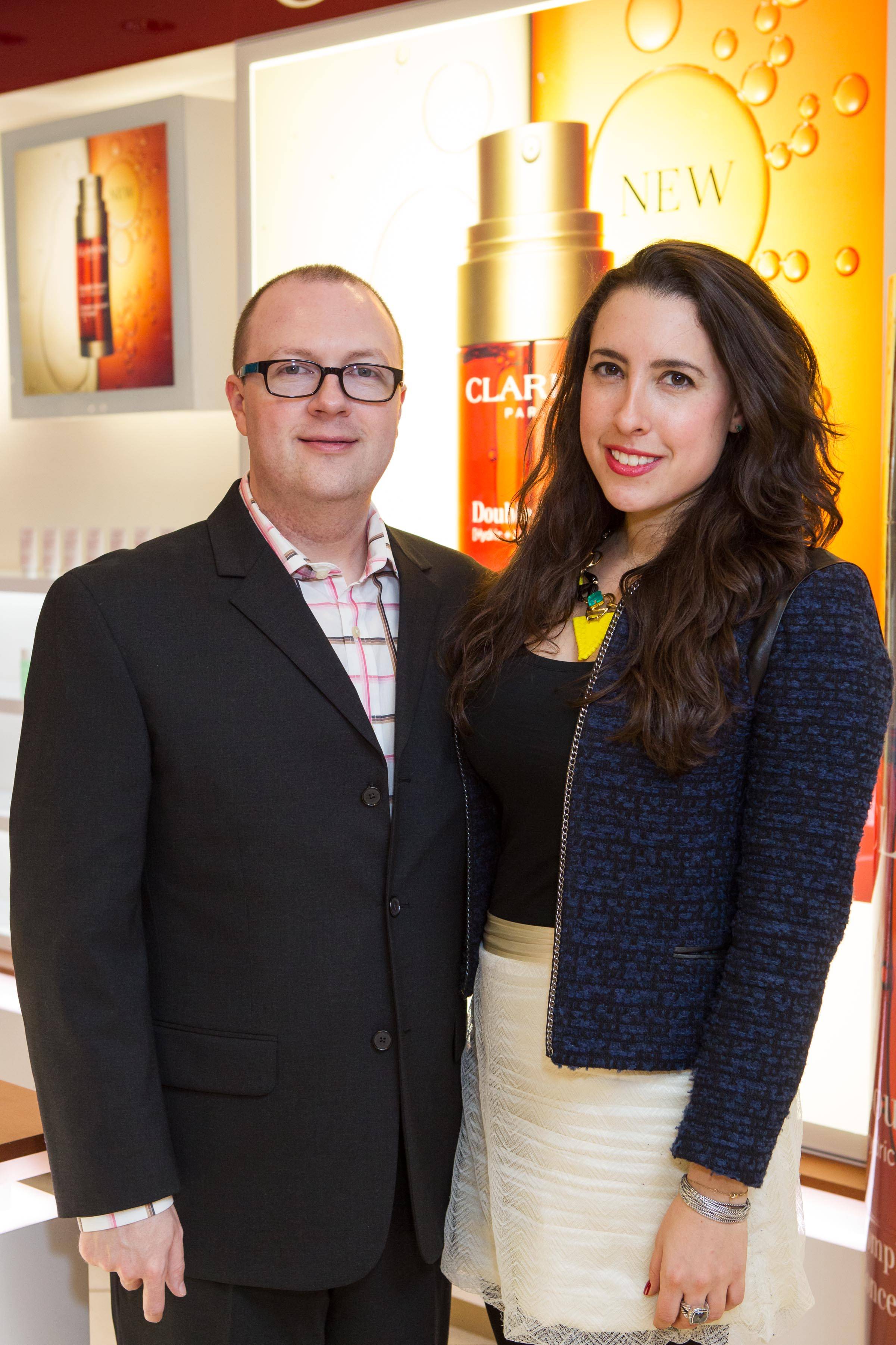 Rodgers McCowan and Erin Cohen of Clarins. Photo Credit: Drew Altizer Photography