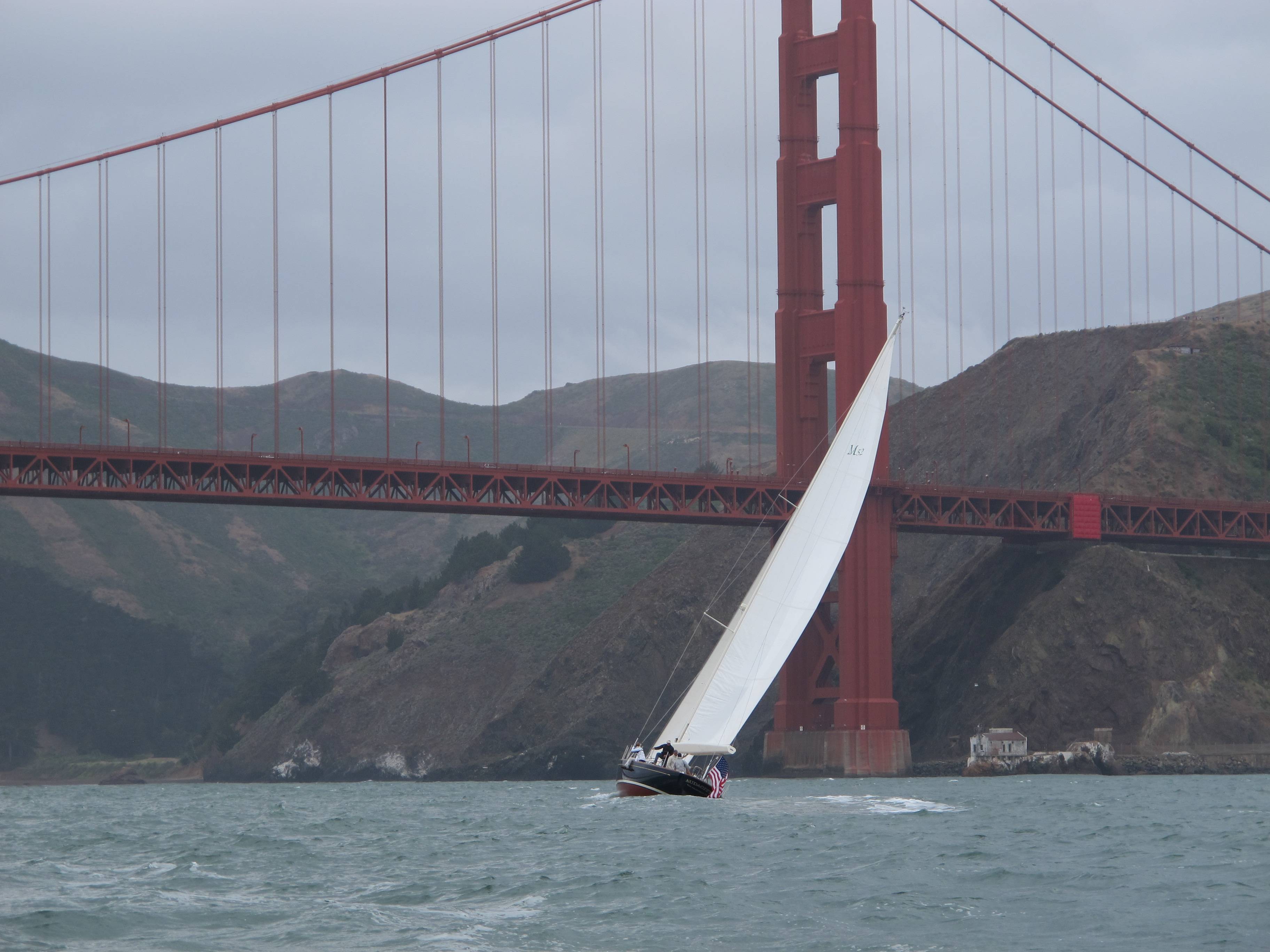 Audacity's first sail under the GG Bridge