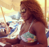 Tennis Superstar Serena Williams Soaks Up Sun At Soho Beach House