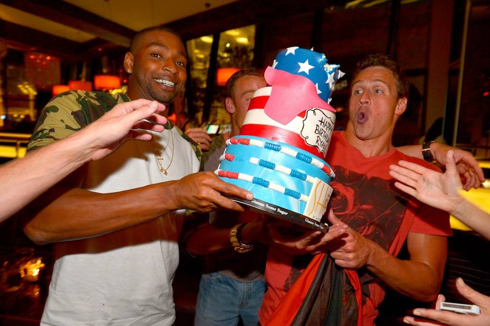 Cullen Jones and Ryan Lochte at SHE by Morton's. Photos: Bryan Steffy/WireImage