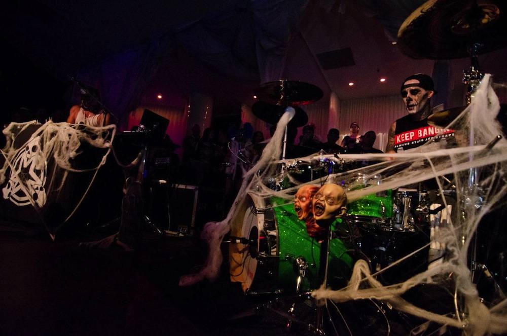 Travis Barker and Mix Master Mike. Photos: Karl Larson/Powers Imagery LLC