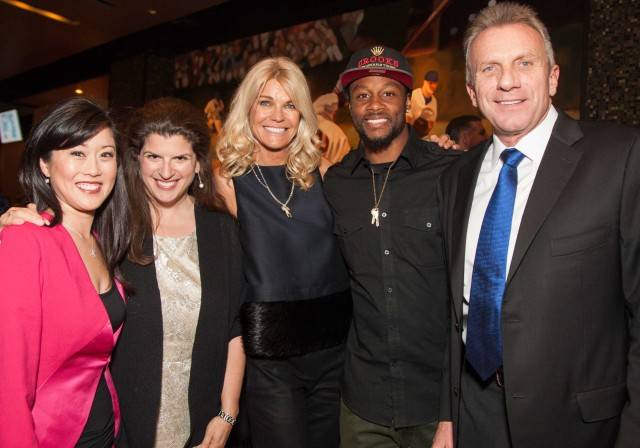 Kristi Yamaguchi, Amy Wender-Hoch, Jennifer Montana, Taiwan Jones and Joe Montana Credit: Drew Altizer Photography