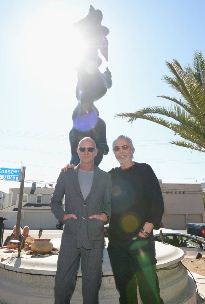 Herb Alpert And His Totem Sculpture 'Freedom' Honored in Malibu