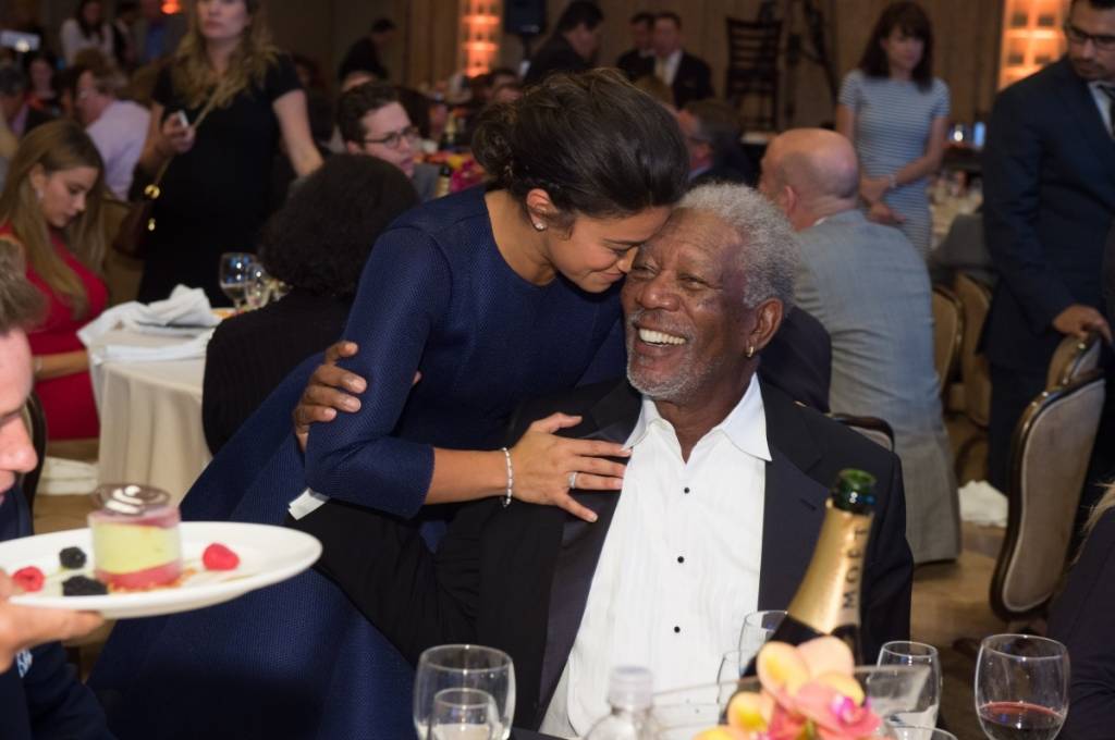 Morgan Freeman & Gina Rodriguez