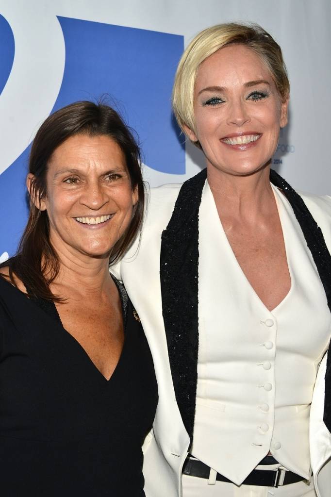 Aileen Getty and Sharon Stone