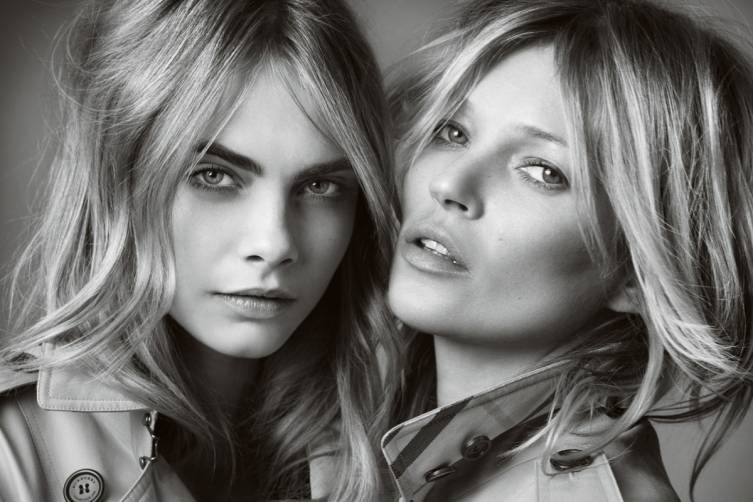 Cara Delevingne and Kate Moss for My Burberry 