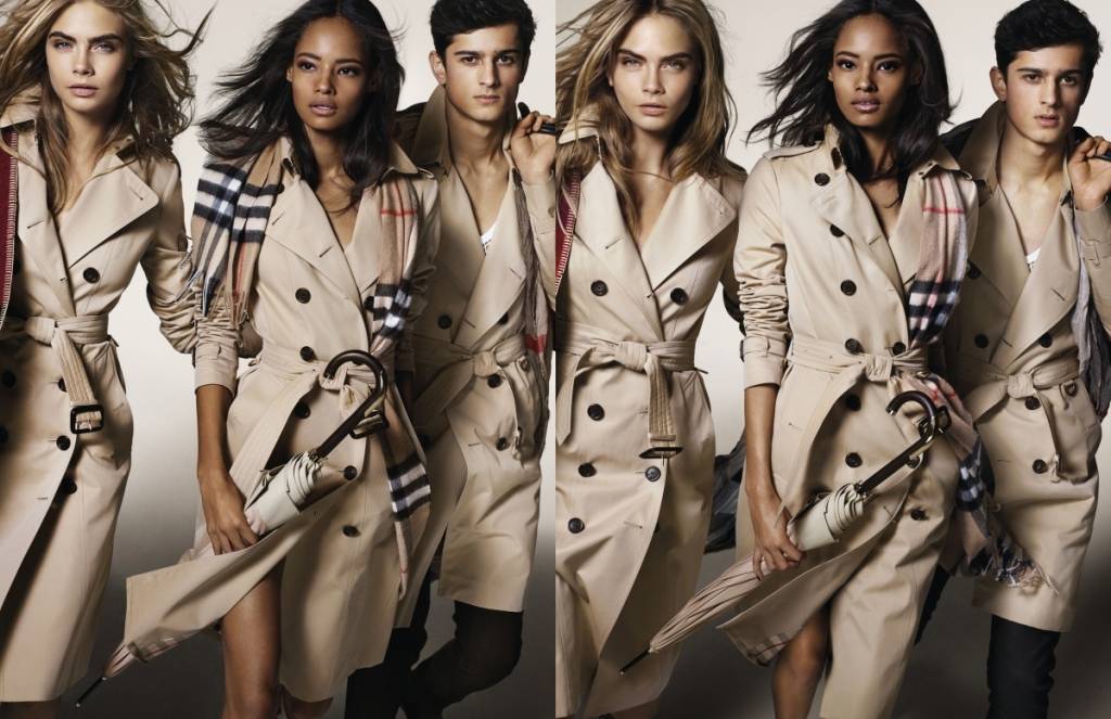 Cara Delevingne, Malaika Firth and Tarun Nijjer featuring in the Burberry Autumn_Winter 2014 Campaign