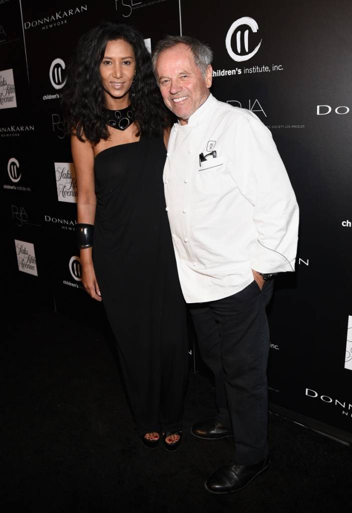 Gelila Assefa (L) and chef Wolfgang Puck