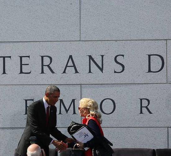 Lois Pope with President Obama in Washington DC