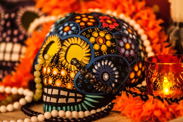 Authentic beaded skulls set the tone for a week of riotous celebration 