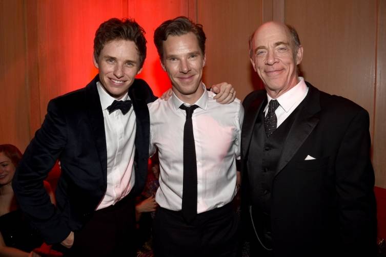 Eddie Redmayne, Benedict Cumberbatch and J.K. Simmons 