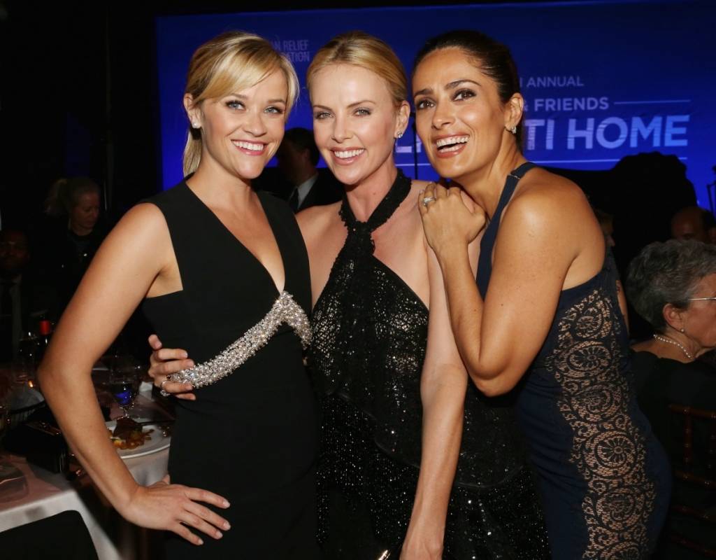 Reese Witherspoon, Charlize Theron and Salma Hayek at the J/P/ Haitian Relief Organization's Help Haiti Home gala