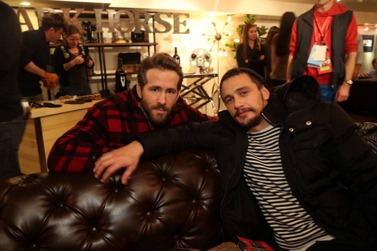 Ryan Reynolds and James Franco hang out at the Variety Studio 